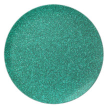 Scintillement vert assiettes pour soirée