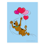 Scooby Doo - ballons de coeur cartes postales