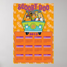 Scooby-Doo le calendrier de la machine 2013 de mys Posters