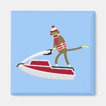 Scooter de mer de singe de chaussette aimant