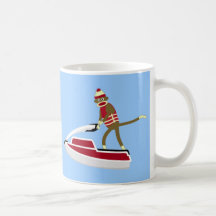 Scooter de mer de singe de chaussette mugs à café