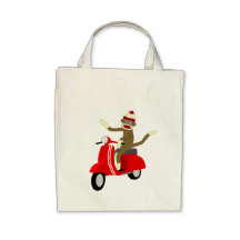 Scooter de singe de chaussette sac