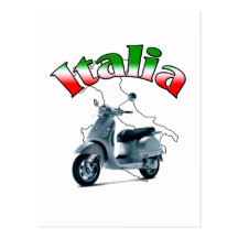 Scooter italien cartes postales
