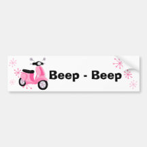 Scooter rose autocollant pour voiture