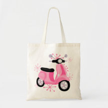 Scooter rose sac de toile