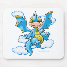 Scorchio bleu avec sa tête dans les nuages tapis de souris