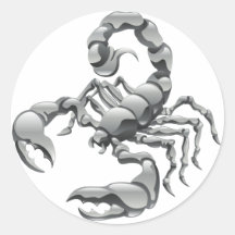 scorpion autocollants ronds