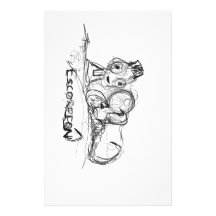 Scorpion et enfant papier à lettre