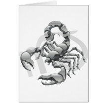 Scorpion le signe d'étoile ou de naissance de scor cartes de vœux