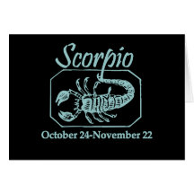 Scorpion Teal Carte De Vœux