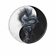 Sculpture chinoise en dragon de Yin Yang Découpages En Acrylique