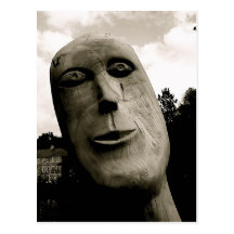 Sculpture en bois [mono] carte postale