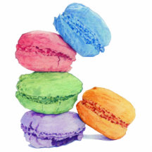 Sculpture en photo de 5 Macarons Découpage En Acrylique