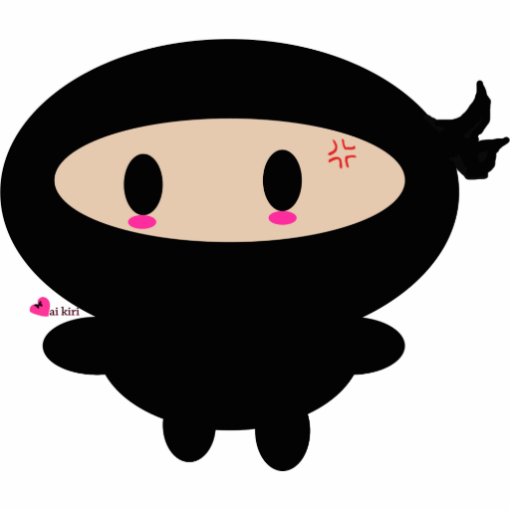 Sculpture en photo de Kawaii Ninja Découpage En Acrylique