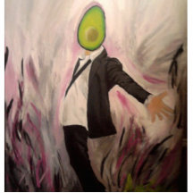 sculpture en photo de la peinture acrylique "mes q découpage en acrylique