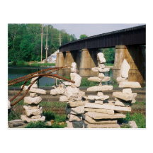 Sculpture en roche carte postale