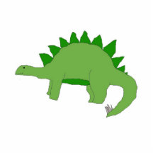 Sculpture verte en Stegosaurus Photos En Relief