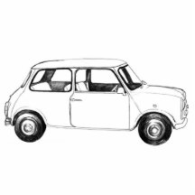 Sculpture Voiture anglaise classique Découpages En Acrylique