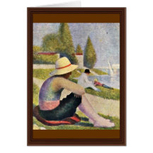 Se baigner au détail d'Asnieres par Seurat Georges Carte