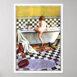 Se baigner d'enfant de savon de poires affiche