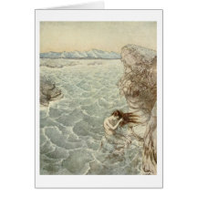 Se baigner en mer carte de vœux