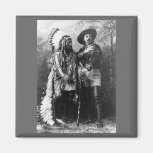 Séance en chef Taureau et Buffalo Bill 1895 Aimant