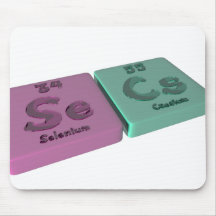 Sec comme sélénium de Se et césium de Cs Tapis De Souris
