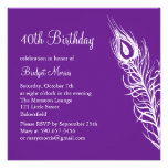 Secouez votre invitation d'anniversaire de plumes 