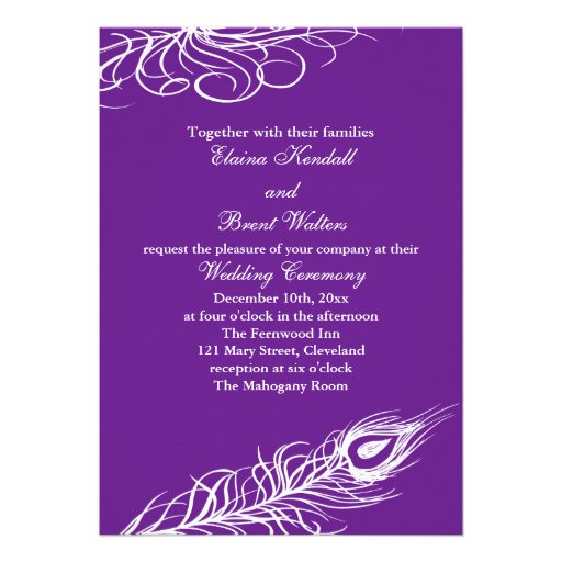 Secouez votre violette de faire-part de mariage de