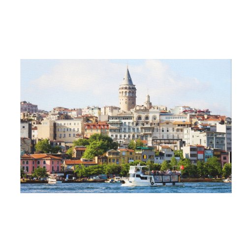 Secteur de Beyoglu et tour de Galata à Istanbul Toiles Tendues Sur Châssis