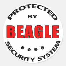Sécurité de beagle autocollants ronds