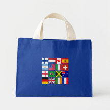 Seize drapeaux de beaucoup de T-shirts de nations, Sacs En Toile