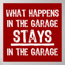 Séjours dans l'affiche de garage