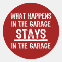 Séjours dans l'autocollant de garage