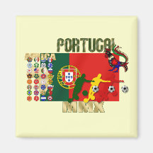 Selecção Portuguesa - 32 Paises Futebol Arte Aimants Pour Réfrigérateur