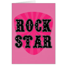 Sélection de guitare de vedette du rock carte de vœux