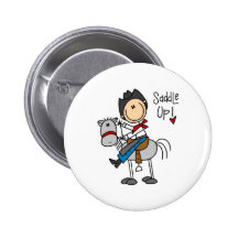 Sellez ! Chiffre bouton de bâton de cowboy Badges