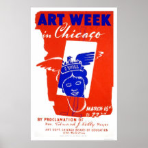 Semaine d'art de Chicago WPA 1940 Affiches