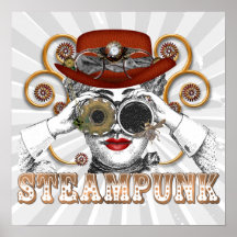 sembler l'art steampunked de collage de steampunk posters