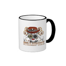 sembler l'art steampunked de collage de steampunk tasse
