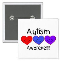 Sensibilisation sur l'autisme (coeurs) pin's