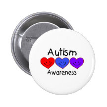 Sensibilisation sur l'autisme (coeurs) pin's