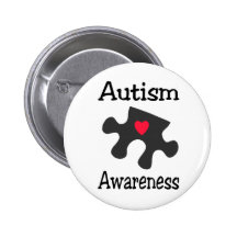 Sensibilisation sur l'autisme (noir pp) badge