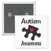 Sensibilisation sur l'autisme (noir pp) pin's