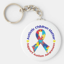 Sensibilisation sur l'autisme porte-clef