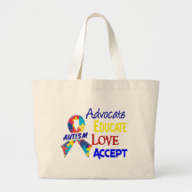 Sensibilisation sur l'autisme sac fourre-tout