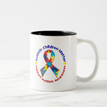 Sensibilisation sur l'autisme tasse à café