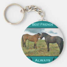 Sentiment de meilleurs amis avec des chevaux porte-clés