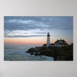 Sentinal au coucher du soleil, phare principal de  poster
