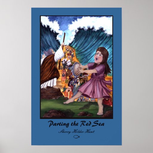 Séparant la copie de la Mer Rouge - customisée Posters
